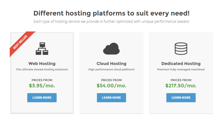 SiteGround Hosting-plannen