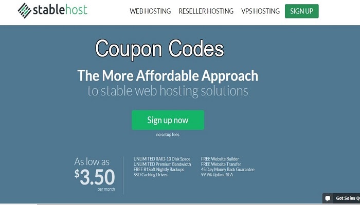 StableHost Coupon