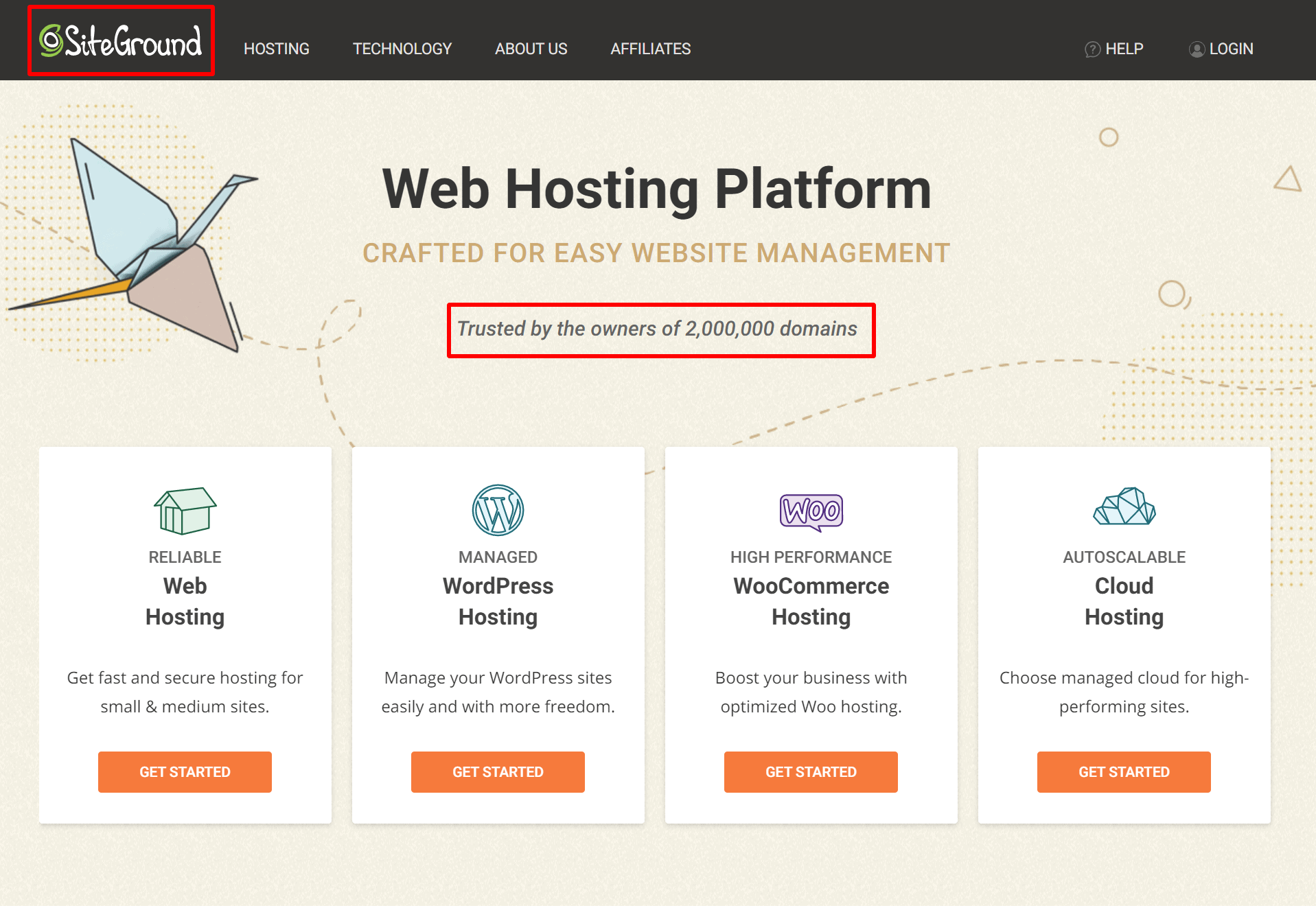 Servicios de alojamiento web creados con Care SiteGround