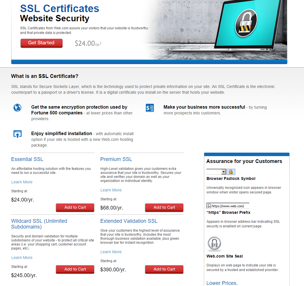 Web.com Coupon - SSL