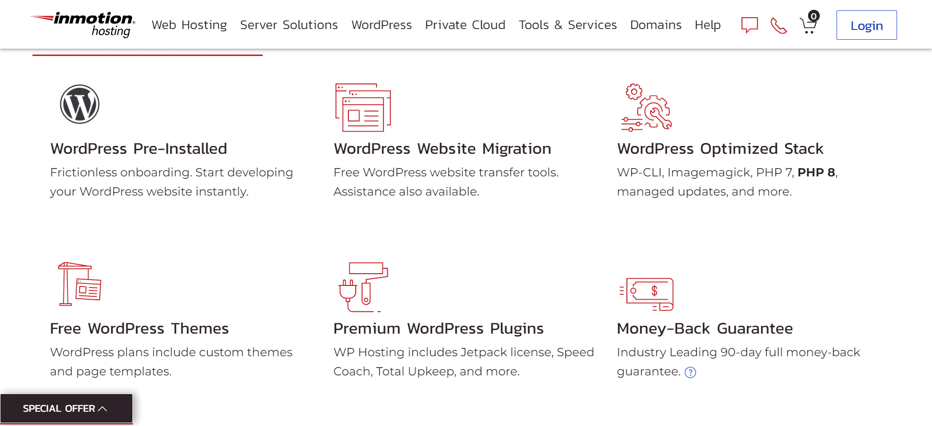 Hébergement WordPress-Meilleurs-Plans-WP-Prix-InMotion-Hosting