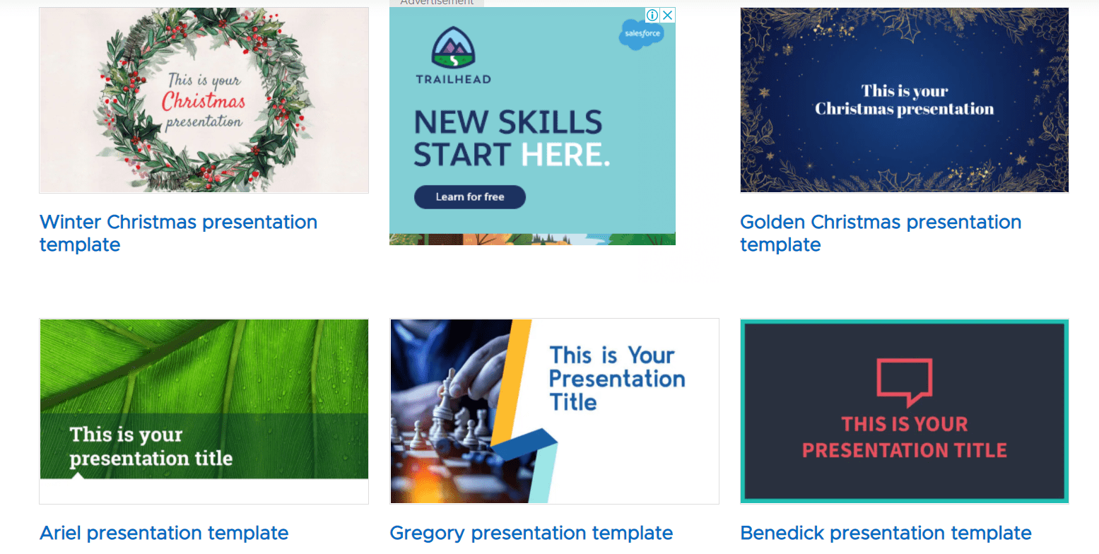 winter christmas ppt template