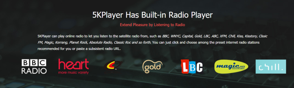 5KPlayer In built Radio