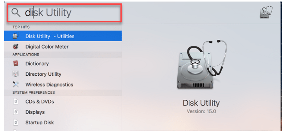 Open Disk Utility To Burn IOS on Mac