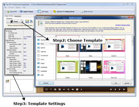 Flip PDF Professional - Choose template