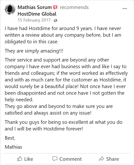 HostDime review 