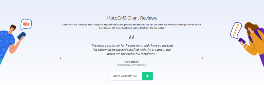 MotoCMS Review- customer response