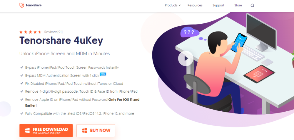 Tenorshare 4uKey Review- Home
