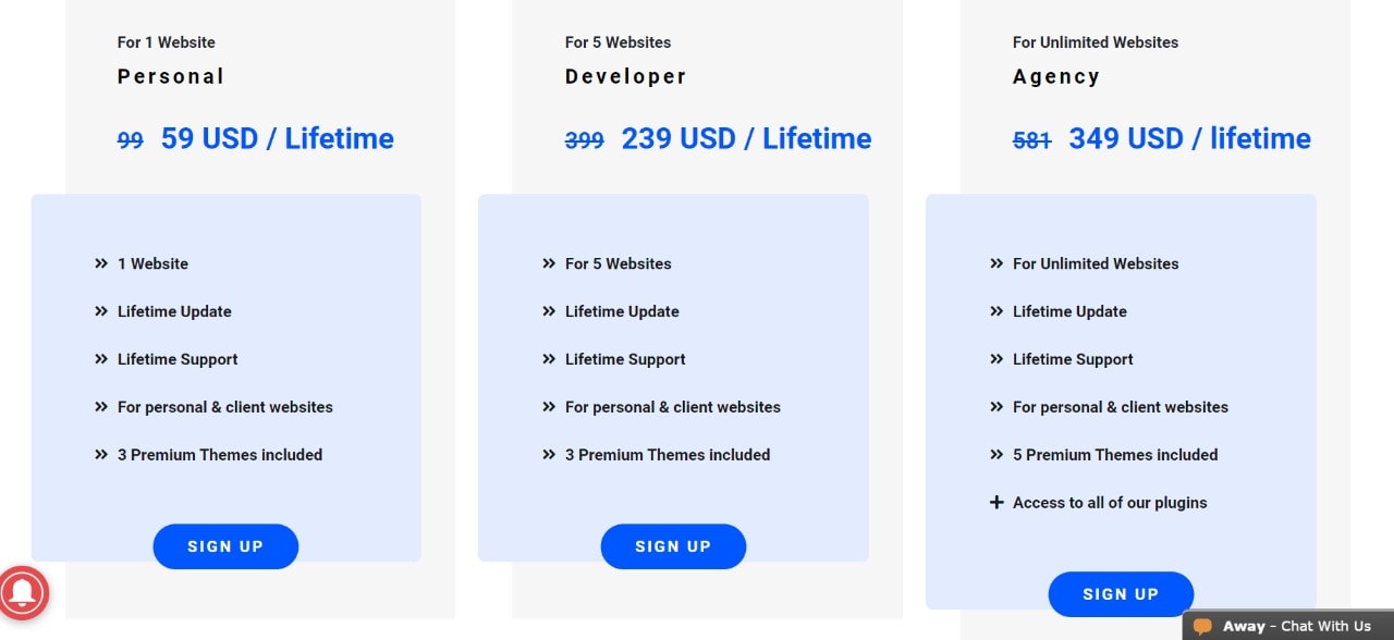 woolentor review- pricing plans