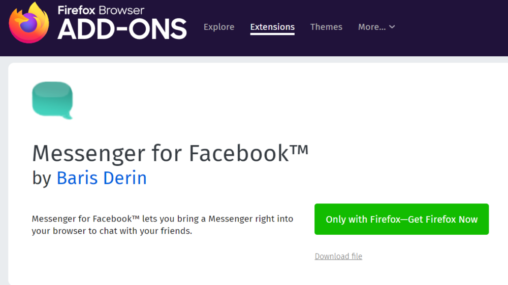 Facebook Messenger Apps Firefox