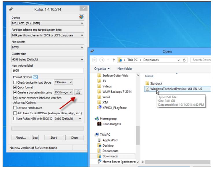 Download Windows 10 to a Flash Drive