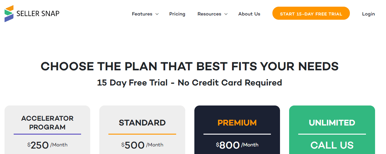 seller snap pricing plans