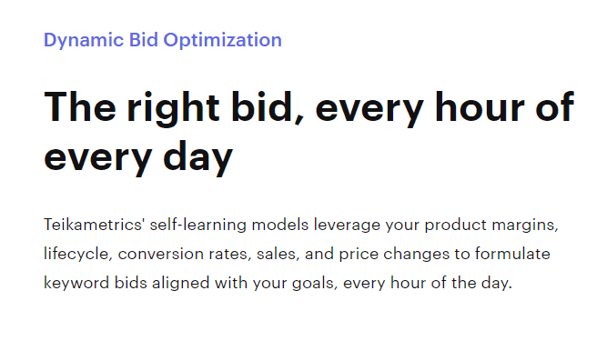 teikametrics review- dynamic bid optimization