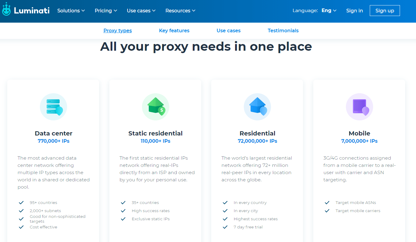 luminati.io- plataforma de servicio proxy