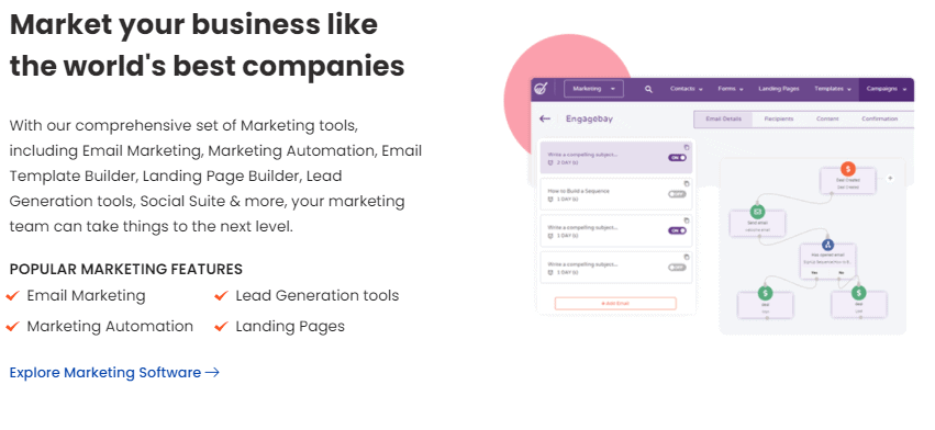 engagebay review- email automation