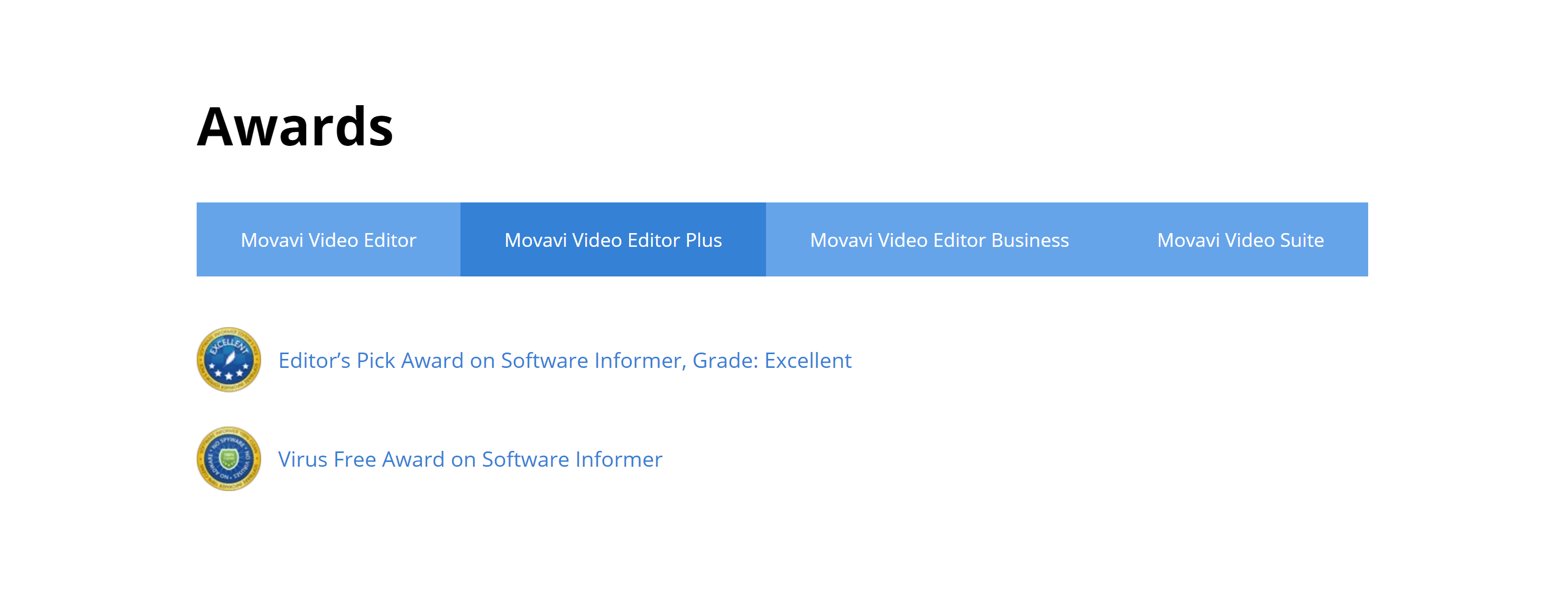 Movavi awards and recognition- movavi review