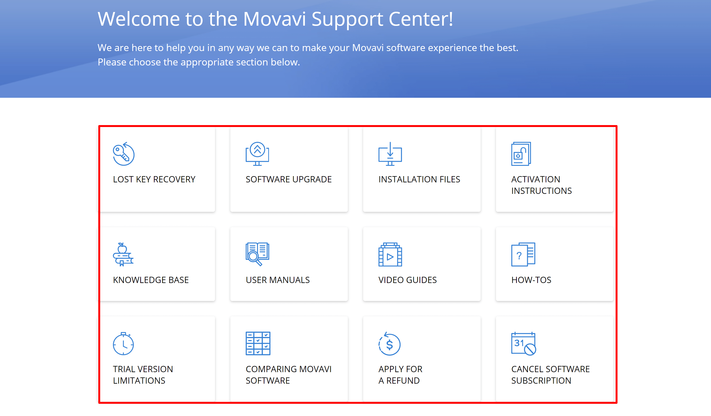 Служба поддержки Movavi