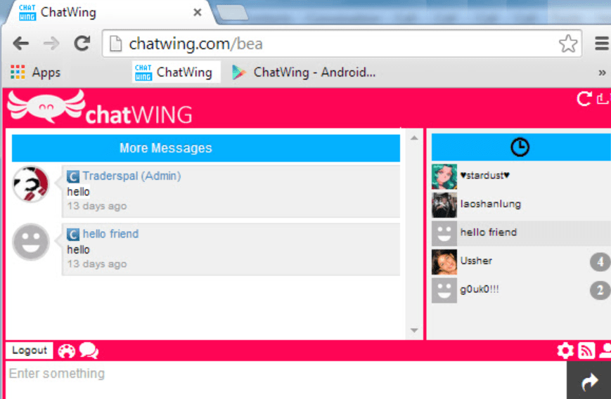Chatwing Messages