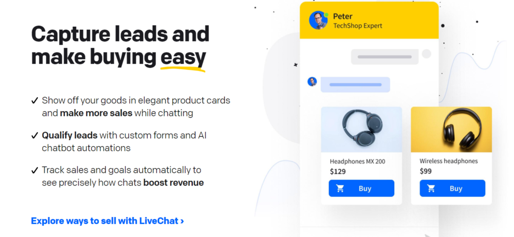 LiveChat Easy Buying