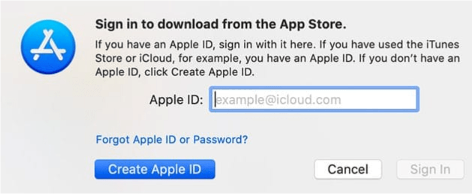 New Apple ID Sign in