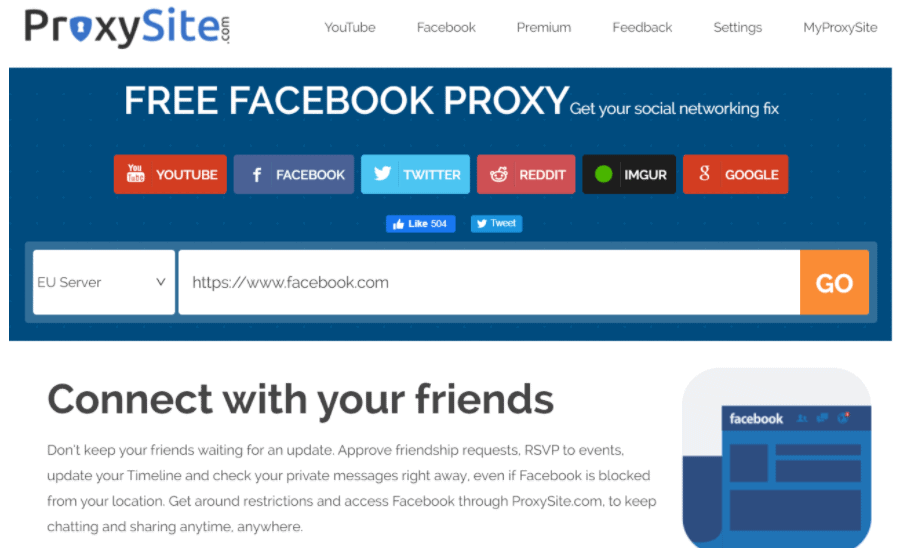 Unblock Facebook Web proxies