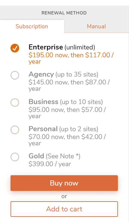 UpdraftPlus Pricing