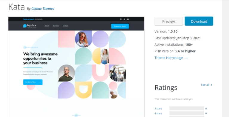 kata wordpress