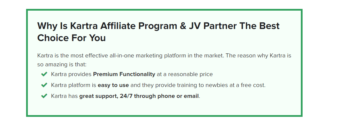 Kartra Affiliate Program - why join kartra affiliate