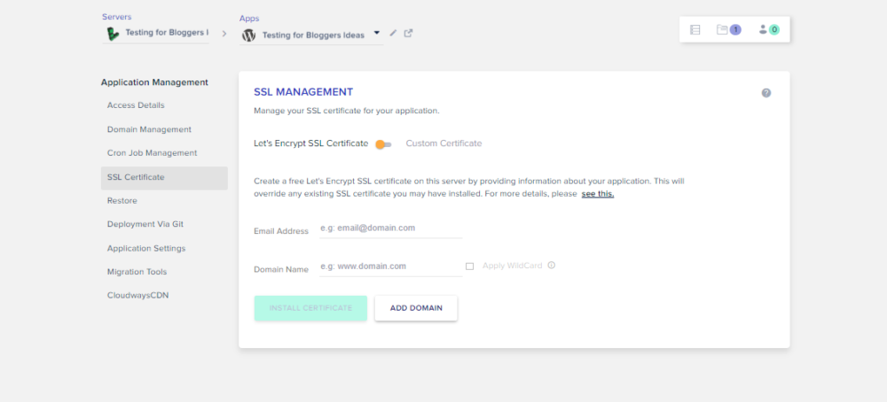 SSL-Verwaltung