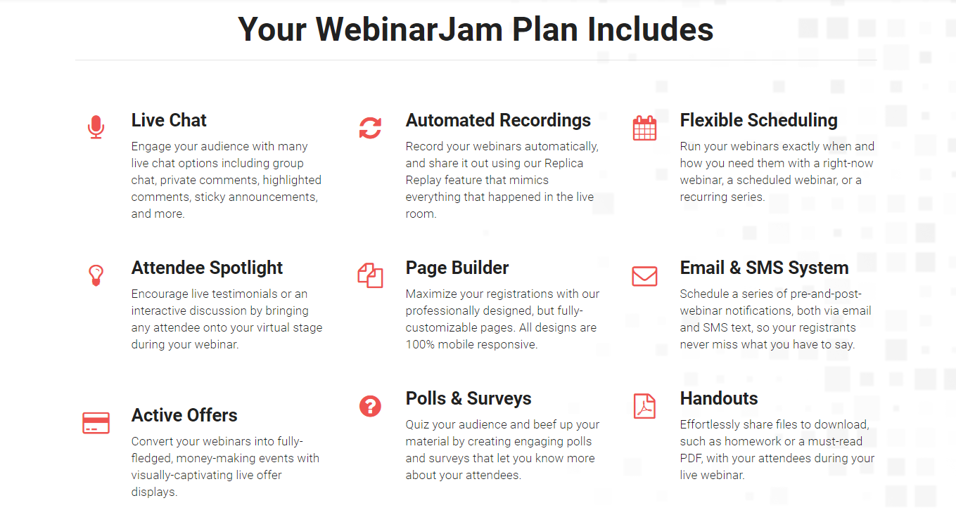 WebinarNinja Vs WebinarJam- webinarjam features