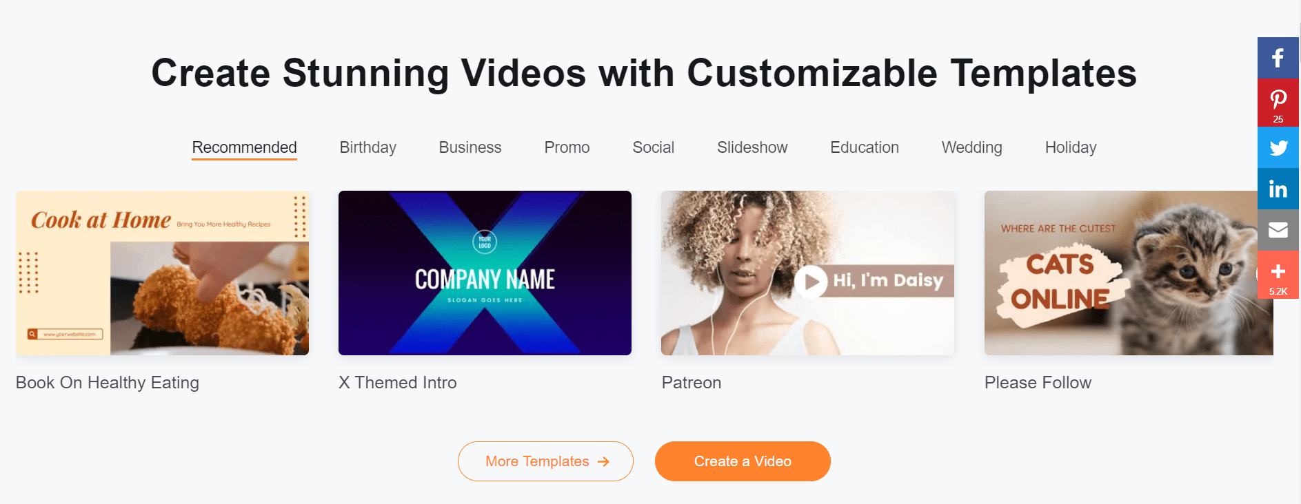 Create Stunning Videos with Customizable Templates