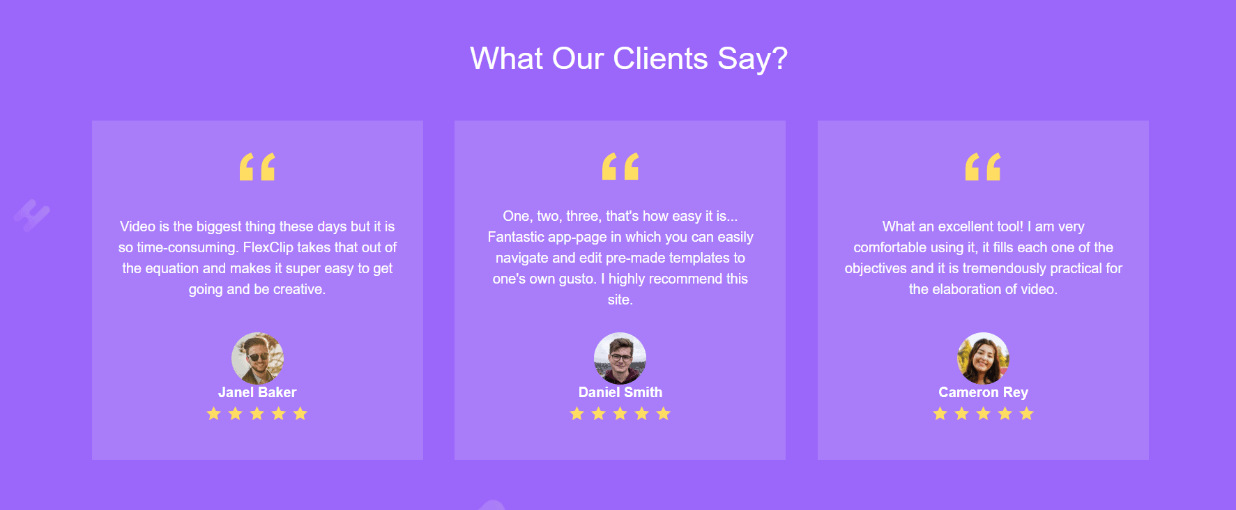 Flexclip testimonials