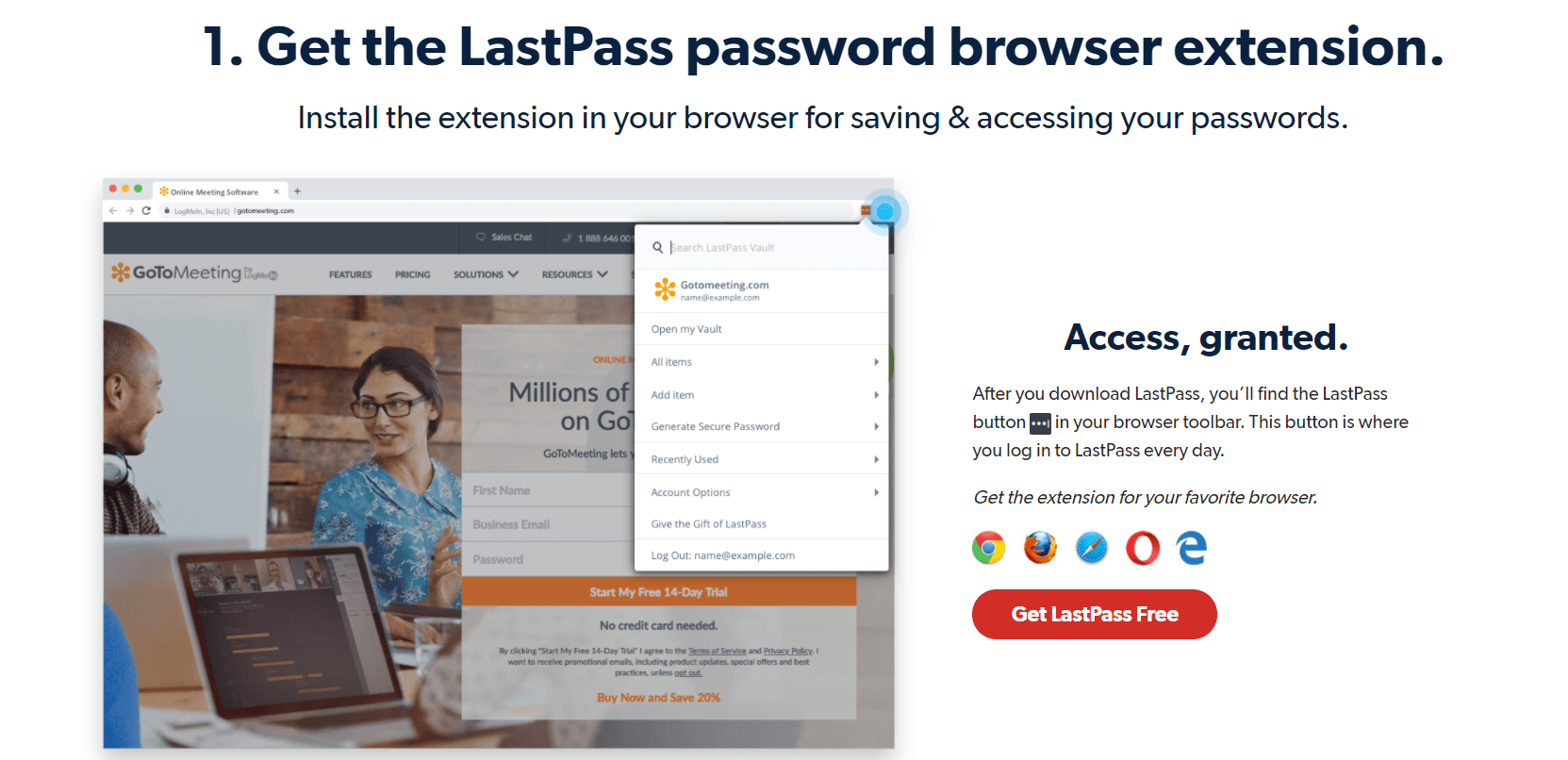 LastPass password browser extension