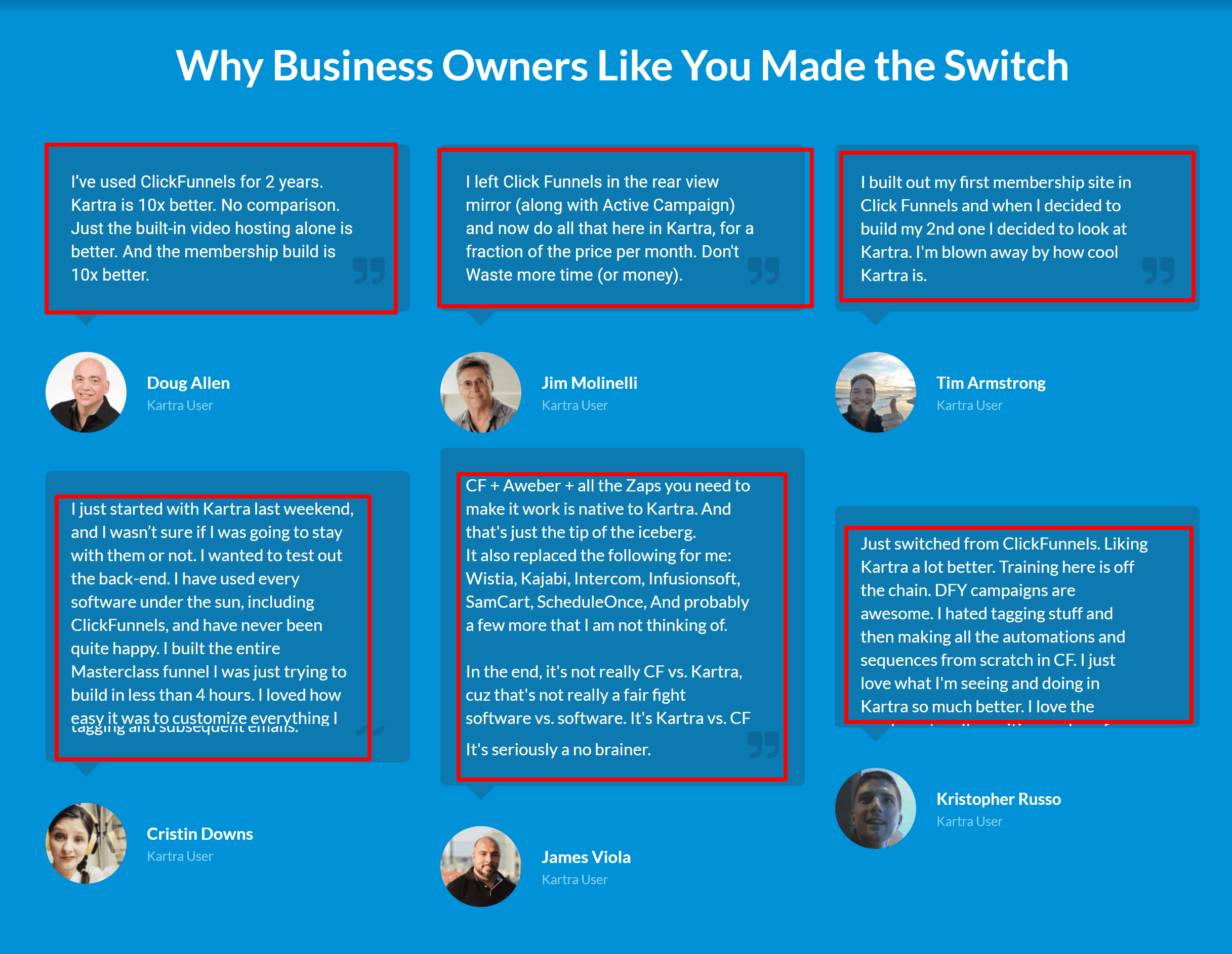 Kartra vs Clickfunnels- Customers feedback who switch from CF to Kartra