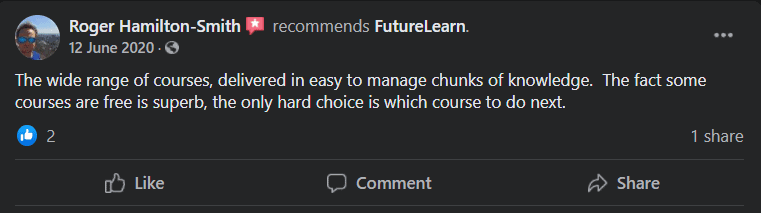 FutureLearn Facebook Review 1