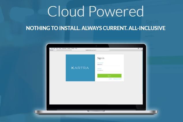 Kartra home page cloud