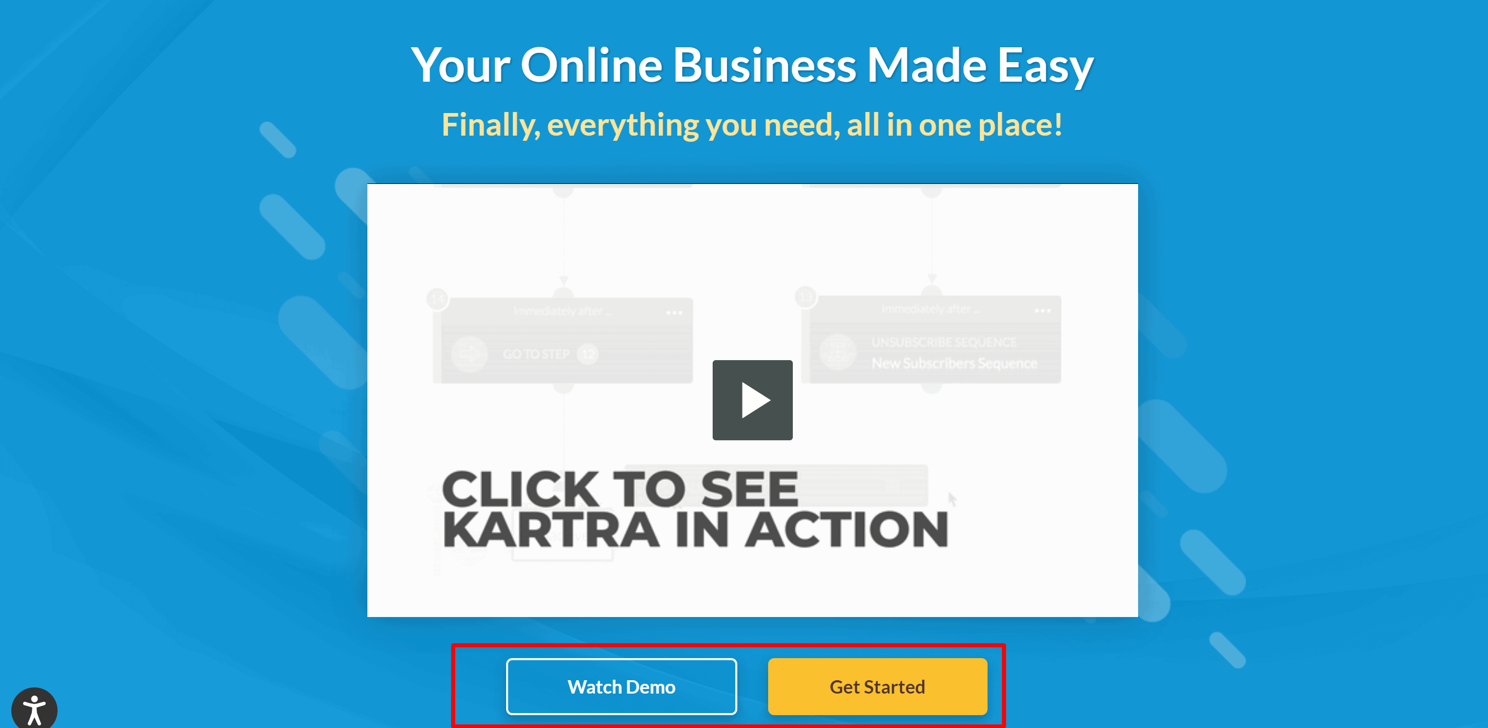 Kartra discounts-Katra get started page