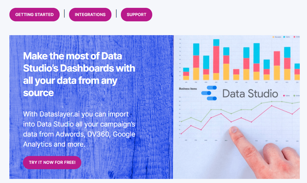 Dataslayer за Google Data Studio