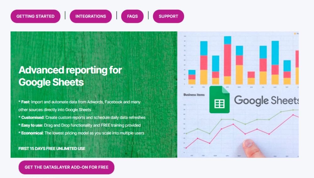 Gegevenslaag voor Google Spreadsheets