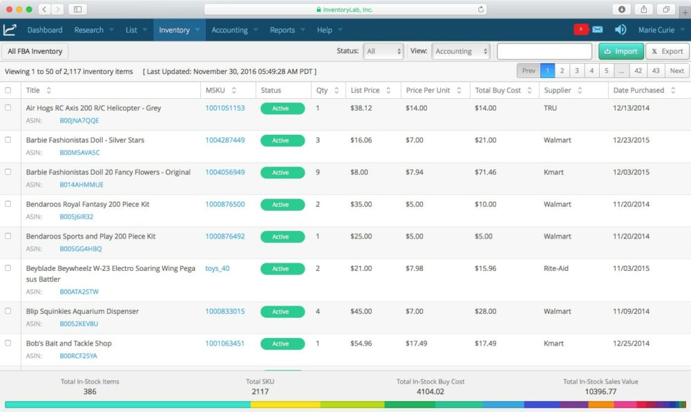 Inventory lab stratify review