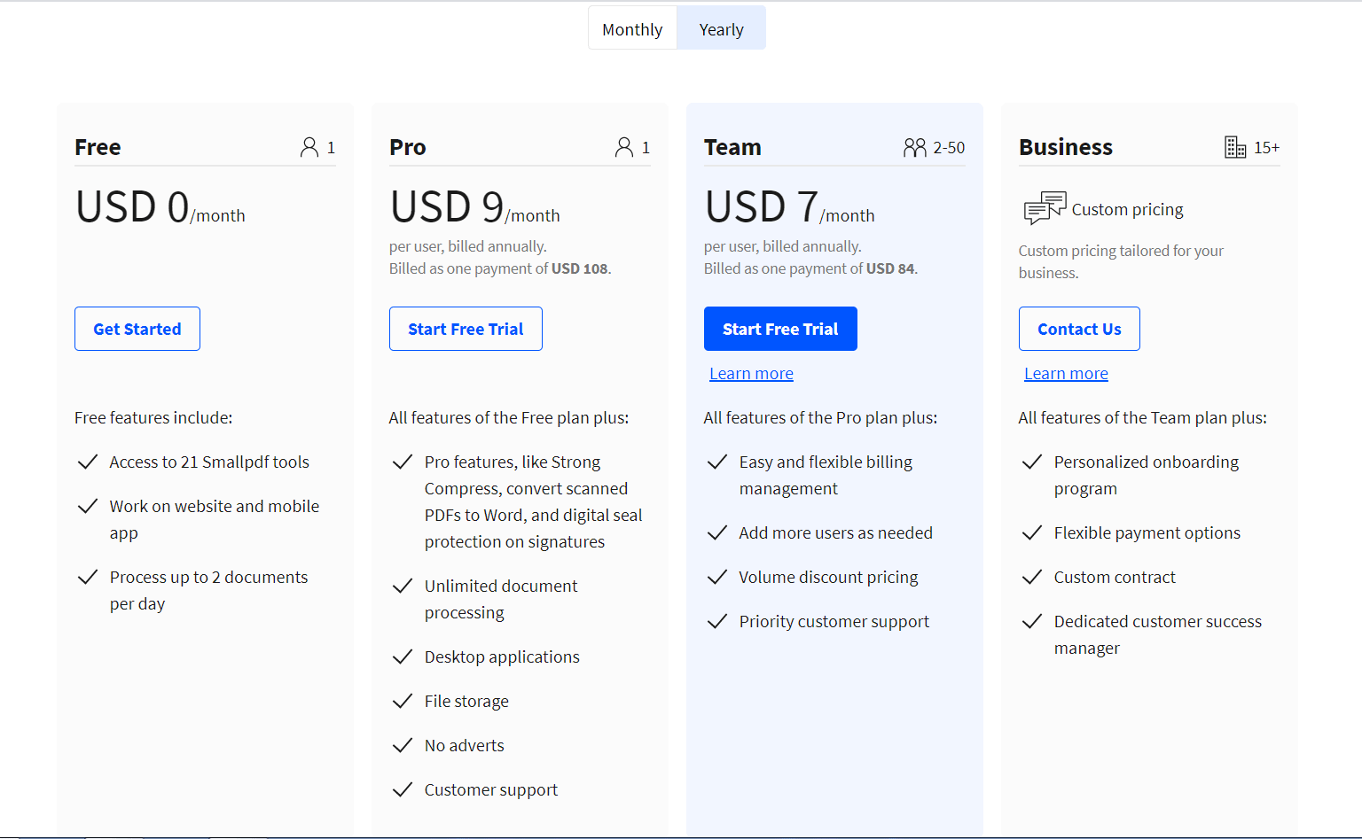 smallpdf pricing