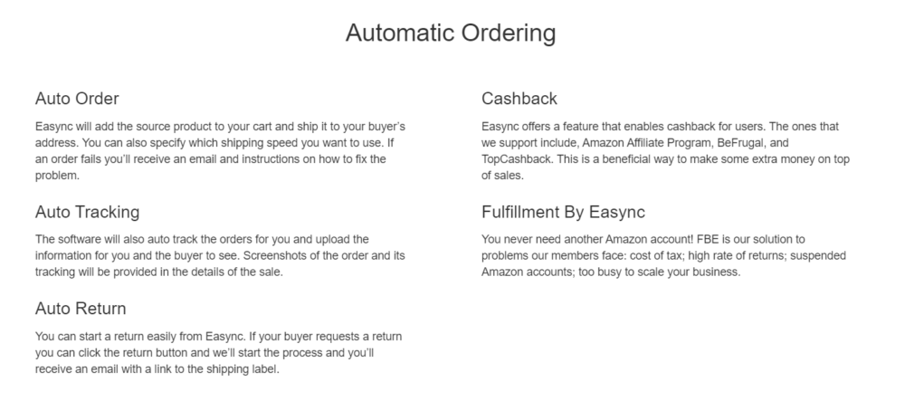 Automatic Ordering