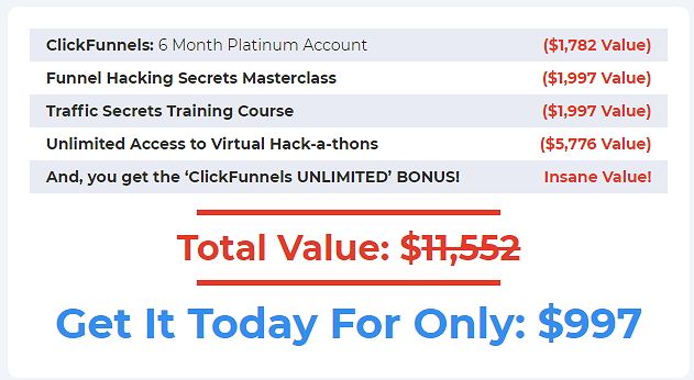  ClickFunnels Discount #2: Funnel Hacking Secrets