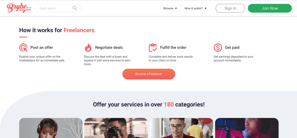 how it works for freelancer in brybe