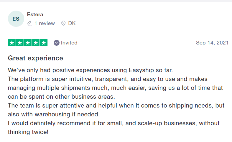 Easyship honestr reviews