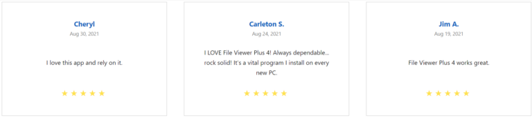 File Viewer plus testimonials