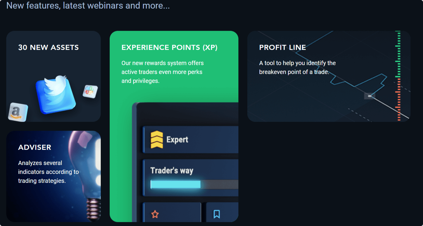 Novos recursos do Olymp Trade