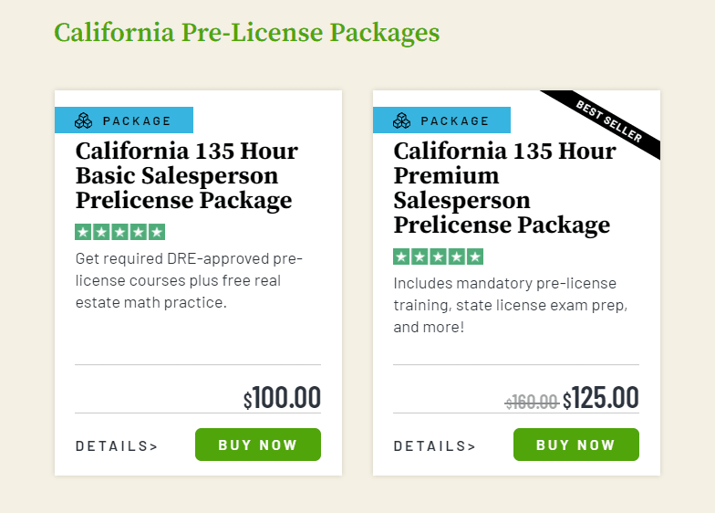 360 Training Pre-License Pacakages