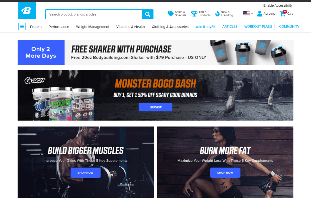 BodyBuilding.com- Best Supplement Affiliate Programs