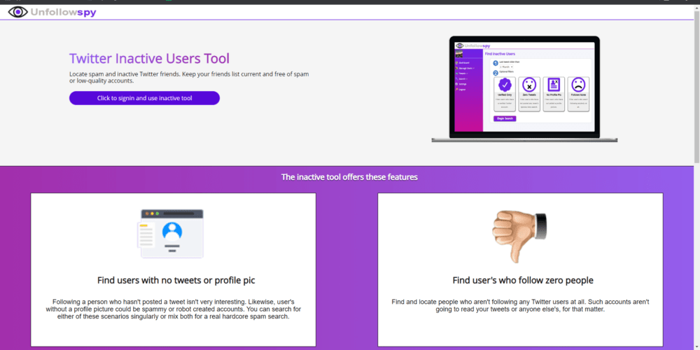 Unfollowspy- Best Twitter Tools To Unfollow Inactive Users